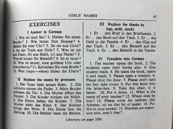 german how to speak and write it sample
